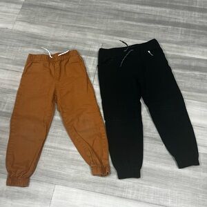 Kids' Black and Brown Jogger Pants